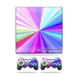 MightySkins Kaplama Sony Playstation 3 PS3 Slim Skins + 2 Controller Skins Sticker Gökkuşağı Zoom ile Uyumlu