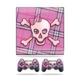 MightySkins Kaplama Sony Playstation 3 PS3 Slim Skins + 2 Controller Skins Sticker Pembe Bow Skull ile Uyumlu