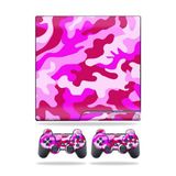 MightySkins Kaplama Sony Playstation 3 PS3 Slim Skins + 2 Controller Skins Sticker Pembe Kamuflaj