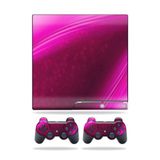 MightySkins Kaplama Sony Playstation 3 PS3 Slim Skins + 2 Controller Skins Sticker Pembe Soyut
