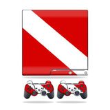 MightySkins Kaplama Sony Playstation 3 PS3 Slim Skins + 2 Controller Skins Sticker Scuba Flag ile Uyumlu