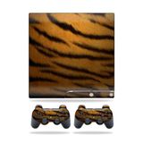 MightySkins Kaplama Sony Playstation 3 PS3 Slim Skins + 2 Controller Skins Sticker Tiger ile Uyumlu