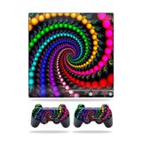 MightySkins Kaplama Sony Playstation 3 PS3 Slim Skins + 2 Controller Skins Sticker Trippy Spiral ile Uyumlu