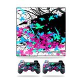 MightySkins Kaplama Sony Playstation 3 PS3 Slim Skins + 2 Controller Skins Sticker Yaprak Sıçrama