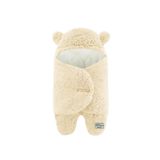 migie 0-4 Ay Bebek Dış Kundak Uyku Tulumu Kıvırcık Wellsoft Peluş Fildişi