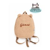migie Kişiye Özel İsimli Anasınıfı Kreş Okul Çocuk Sırt Çantası Peluş Kapuçino Nakışlı