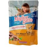 Miglior Gatto 24x100 gr Tavuk ve Hindi Parçalı Yetişkin Kedi Maması