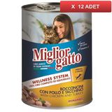 Miglior Gatto Kümes Hayvanlı ve Havuçlu 12x405 gr Kedi Konserve