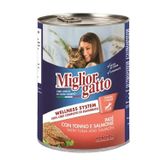 Miglior Gatto Somonlu ve Ton Balıklı Pate Ezme 12x400 gr Kedi Konserve
