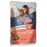 Miglior Gatto Yetişkin Somonlu ve Ton Balıklı 100 gr Yaş Kedi Maması