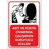 Mıgnatıs - Asit Ve Kostik Civarında Çalışırken Koruyucu Kullan Levhası - Sac Malzeme 35 x 50 cm