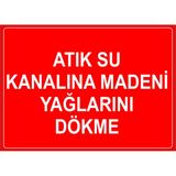 Mıgnatıs - Atık Su Kanalına Madeni Yağlarını Dökme Levhası - Sac Malzeme 25 x 35 cm