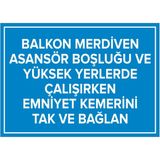 Mıgnatıs - Balkon Merdiven Asansör Boşluğu vb Kemerini Tak ve Bağlan Levhası - Sac Malzeme 50 x 70 cm