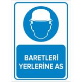 Mıgnatıs - Baretleri Yerlerine As Levhası - Sac Malzeme 50 x 70 cm