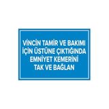 Mıgnatıs Beyaz Baskılı İkaz Levhası 50X70Cm