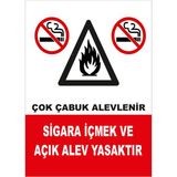 Mıgnatıs - Çok Çabuk Alevlenir Levhası - Sac Malzeme 50 x 70 cm