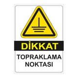 Mıgnatıs Dikkat Topraklama Noktası Levhası - Sac Malzeme 35X50Cm