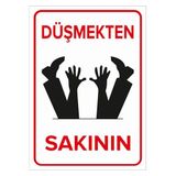 Mıgnatıs Düşmekten Sakının Levhası - Sac Malzeme 25X35Cm