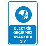 Mıgnatıs - Elektrik Geçirmez Ayakkabı Giy Levhası - Sac Malzeme 25 x 35 cm