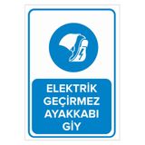 Mıgnatıs Elektrik Geçirmez Ayakkabı Giy Levhası - Sac Malzeme 25X35Cm