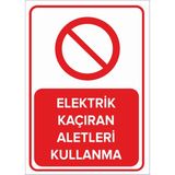 Mıgnatıs - Elektrik Kaçıran Aletleri Kullanma Levhası - Sac Malzeme 50 x 70 cm