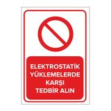Mıgnatıs Elektrostatik Yüklemelerde Karşı Tedbir Alın Levhası - Sac Malzeme 35X50Cm