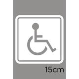 Mıgnatıs Engeli Arabası ve Engelli Kadın Araba Işareti Sticker - Beyaz - 15 CM