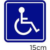 Mıgnatıs Engeli Arabası ve Engelli Kadın Araba Işareti Sticker - Lacivert - 15 CM