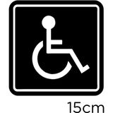 Mıgnatıs Engeli Arabası ve Engelli Kadın Araba Işareti Sticker - Siyah - 15 CM
