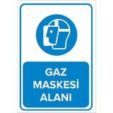 Mıgnatıs - Gaz Maskesi Alanı Levhası - Sac Malzeme 25 x 35 cm