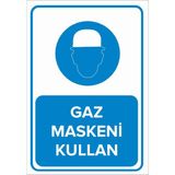 Mıgnatıs - Gaz Maskesi Kullan Levhası - Sac Malzeme 25 x 35 cm