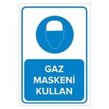 MIGNATIS - Gaz Maskesi Kullan Levhası - Sac Malzeme 25x35cm