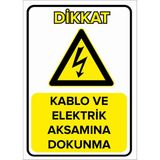 Mıgnatıs - Kablo Ve Elektrik Aksamına Dokunma Levhası - Sac Malzeme 25 x 35 cm