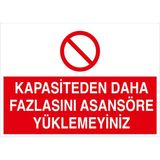 Mıgnatıs - Kapasiteden Daha Fazlasını Asansöre Yükleme Levhası - Sac Malzeme 50 x 70 cm