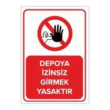 Mıgnatıs Kazan Dairesine Girmek Yasaktır Levhası Sac Malzeme 35X50 Cm