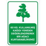 Mıgnatıs - Kullanılmış Kağıdı Yeniden Değerlendirme Levhası - Sac Malzeme 25 x 35 cm