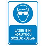 Mıgnatıs - Lazer Işını Koruyucu Gözlük Kullan Levhası - Sac Malzeme 25 x 35 cm