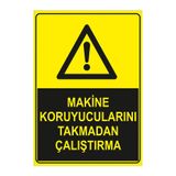 Mıgnatıs Makine Koruyucularını Takmadan Çalıştırma Levhası - Sac Malzeme 35X50Cm