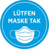 Mıgnatıs Maske Tak Mavi Renk Sticker Afiş Duvar İçin 45 x 45 cm Syl14 - 1 Adet