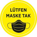 Mıgnatıs Maske Tak Sarı Renk Sticker Afiş Duvar İçin 45 x 45 cm Syl15 - 1 Adet