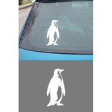 MIGNATIS Penguen Oto Araba Cam Sticker, Vinil, Mat, 15x15 cm, Kendinden Yapışkanlı, Solmaya Dayanıklı, Cam ve Metal Yüzeyler için (Beyaz)