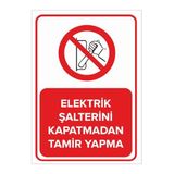 Mıgnatıs Sac Malzeme Elektrik Şalterini Kapatmadan Tamir Yapma Levhası 50X70Cm