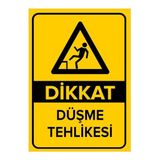 Mıgnatıs Sarı Baskılı Uyarı İkaz Levhası 35X50Cm