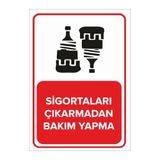 Mıgnatıs Sigortaları Çıkarmadan Bakım Yapma Levhası - Sac Malzeme 35X50Cm
