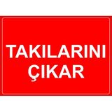 Mıgnatıs - Takılarını Cıkar Levhası - Sac Malzeme 50 x 70 cm