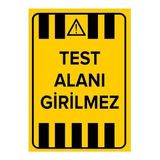 Mıgnatıs Test Alanı Girilemez Levhası - Sac Malzeme 25X35Cm