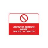 Mıgnatıs Torna Aynasını Elle Durdurmak Tehlikeli Ve Yasaktır Levhası - Sac Malzeme 25X35Cm