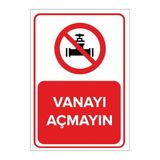 Mıgnatıs Vanayı Kapatmayın Levhası Sac Malzeme 35X50 Cm