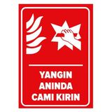 Mıgnatıs Yangın Anında Camı Kırın Levhası - Sac Malzeme 25X35Cm