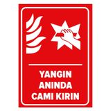 Mıgnatıs Yangın Anında Camı Kırın Levhası - Sac Malzeme 50X70Cm